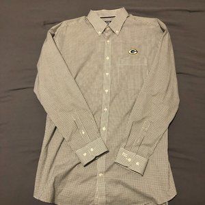 Green Bay Packers Button Down Collared Shirt - Size LT